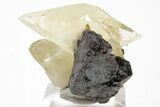 Twinned Calcite Crystal Cluster with Sphalerite - Elmwood Mine #208779-1